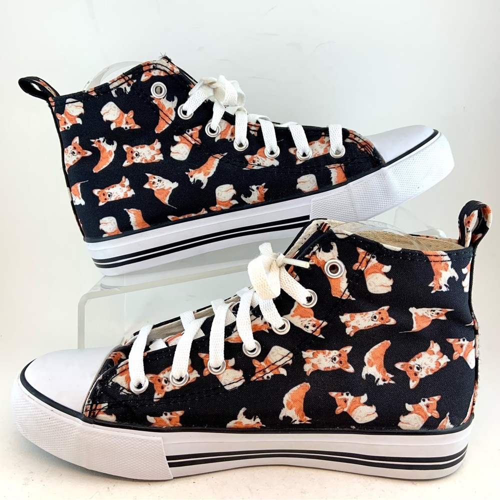 Hot Topic Black Corgi High Top Sneakers, size 8 - Picture 5 of 11